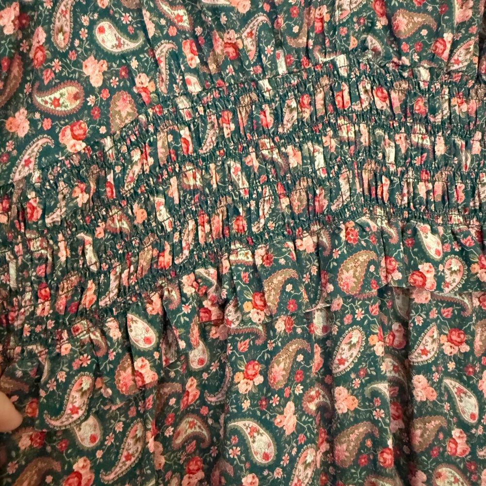 Doen XL Cecily Dress in Teal Canterbury Paisley EUC - Picture 8 of 10